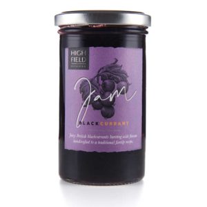 A jar of Highfield Blackcurrant Jam