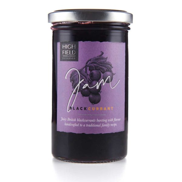 A jar of Highfield Blackcurrant Jam