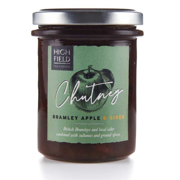 A jar of Highfield Bramley Apple and Cider Chutney
